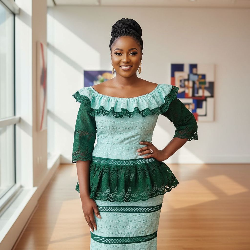 Ensemble jupe et haut femme vert brodé bohème chic dentelle coton léger