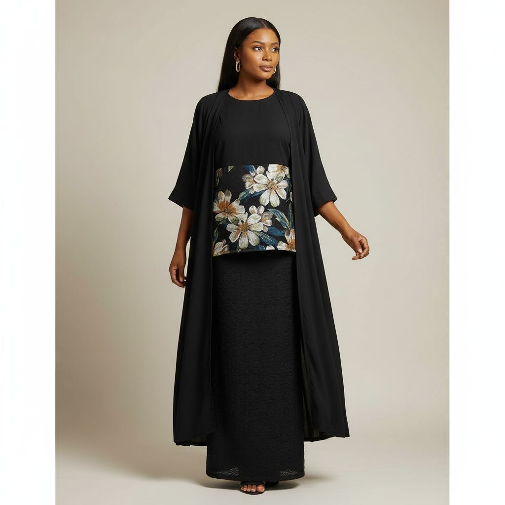 Ensemble jupe et haut femme élégant avec gilet