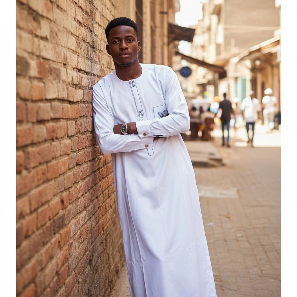 Ensemble traditionnel homme blanc élégant – Tenue cérémonie et événement formel