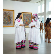 Ensemble tunique africaine femme patchwork chic – tenue élégante moderne