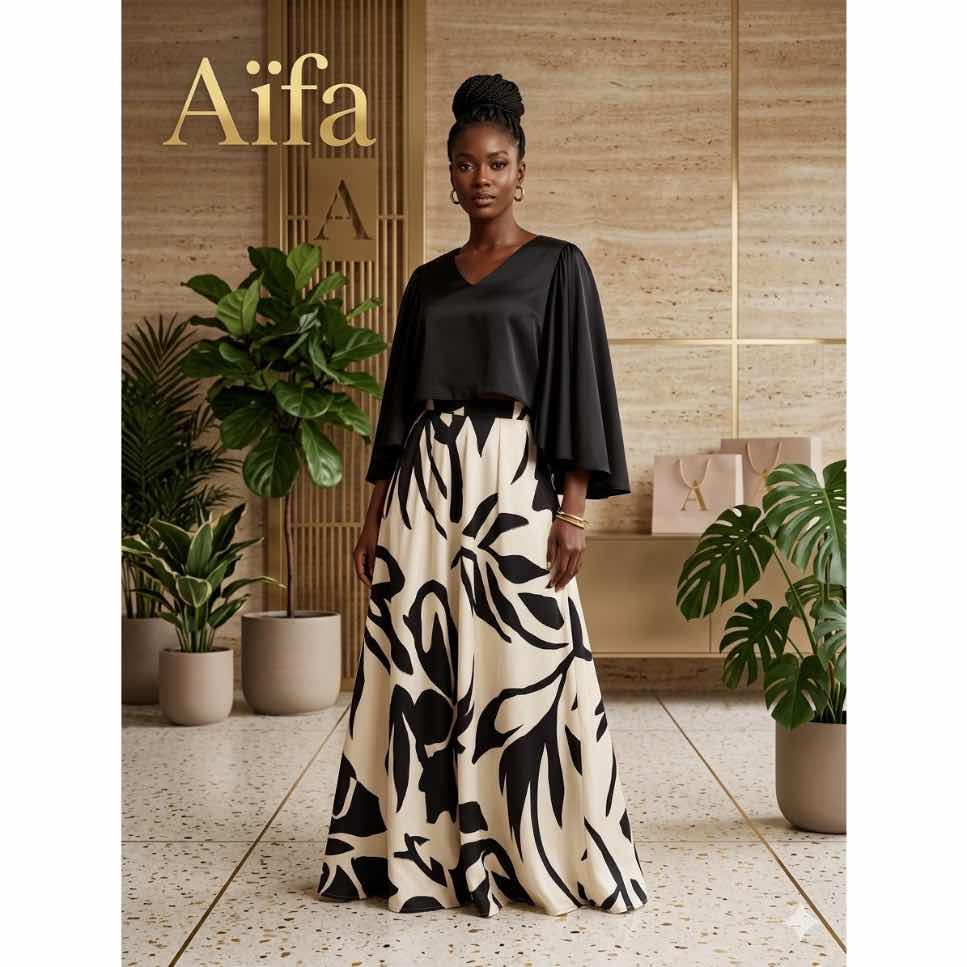 jupe élégante en noir et beige pour un style irrésistible