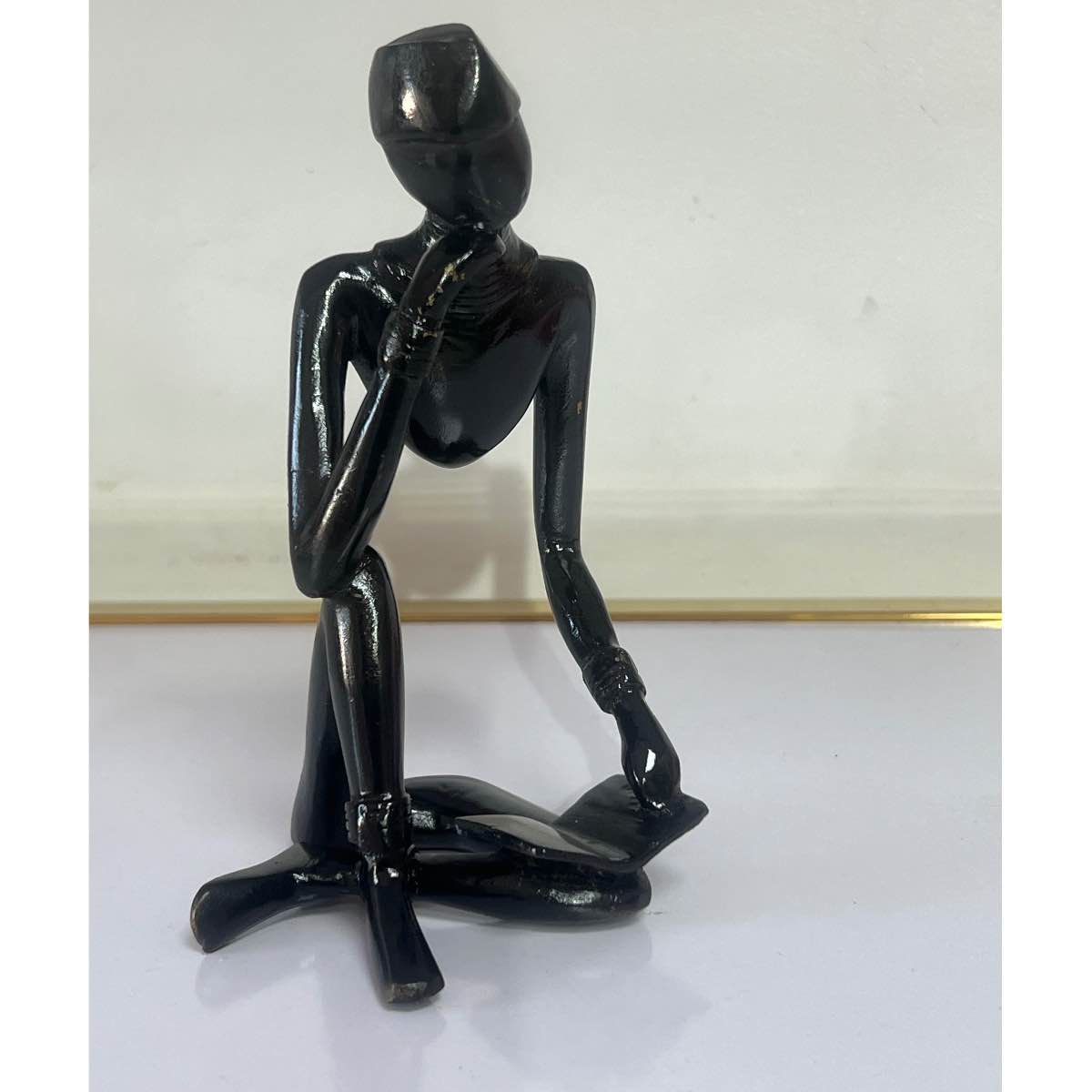 Paire de statue décorative en bronze noir