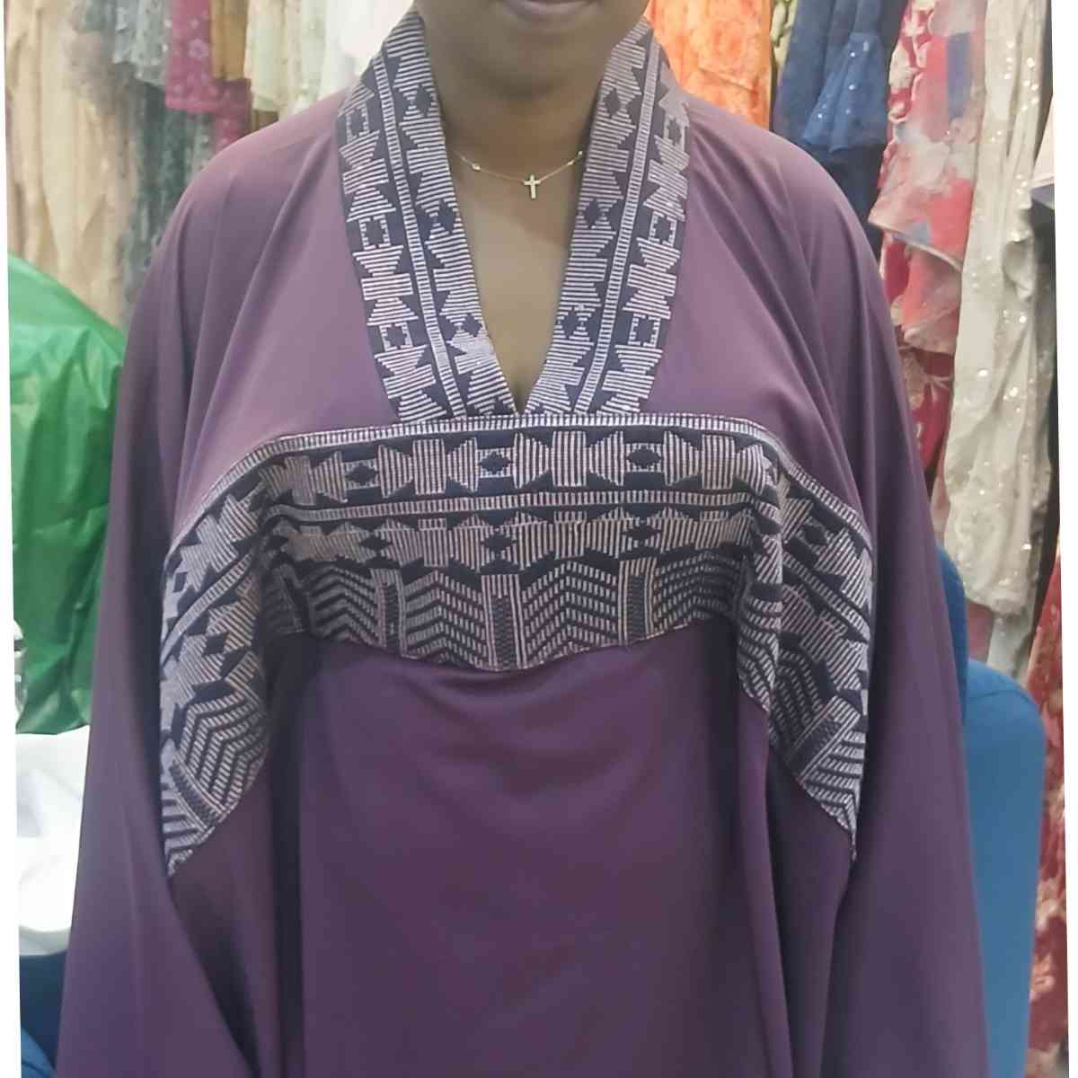 Robe boubou femme soie et pagne tissé élégante, longue, manches larges