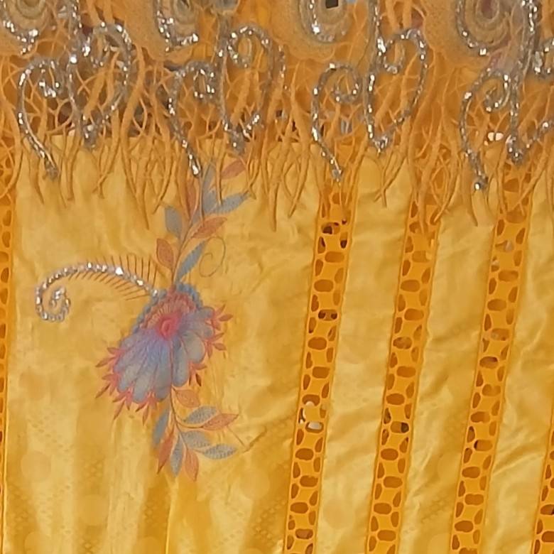 Robe bazin broderie femme élégante, robe africaine cérémonie ou soirée
