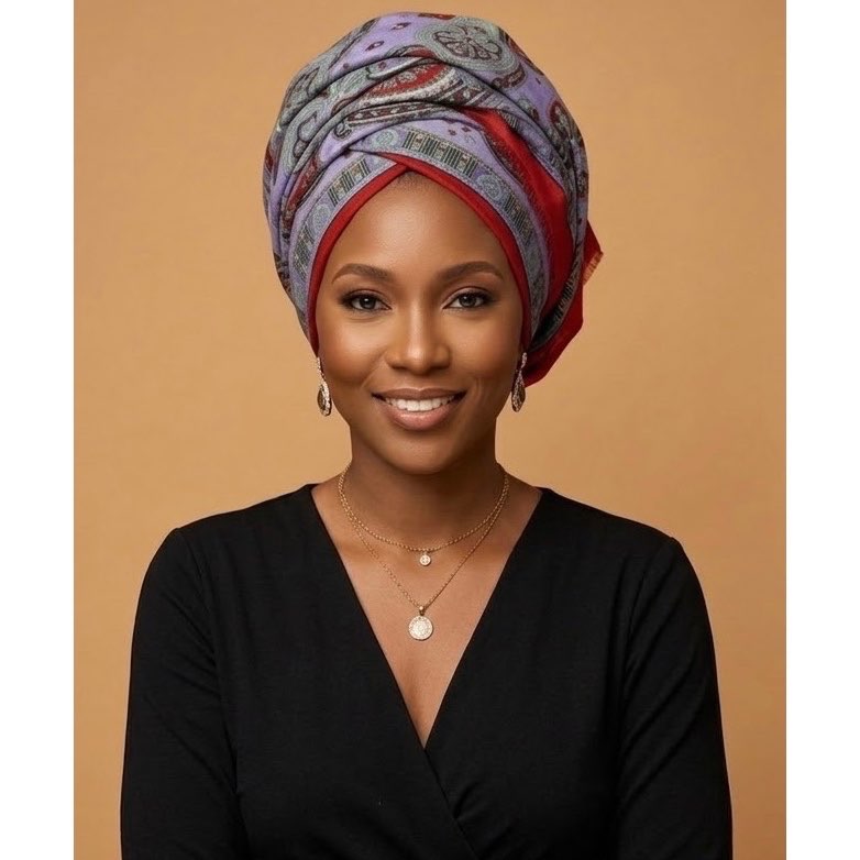 Foulard carré en soie lilas multicolore, motifs ethniques élégants femme