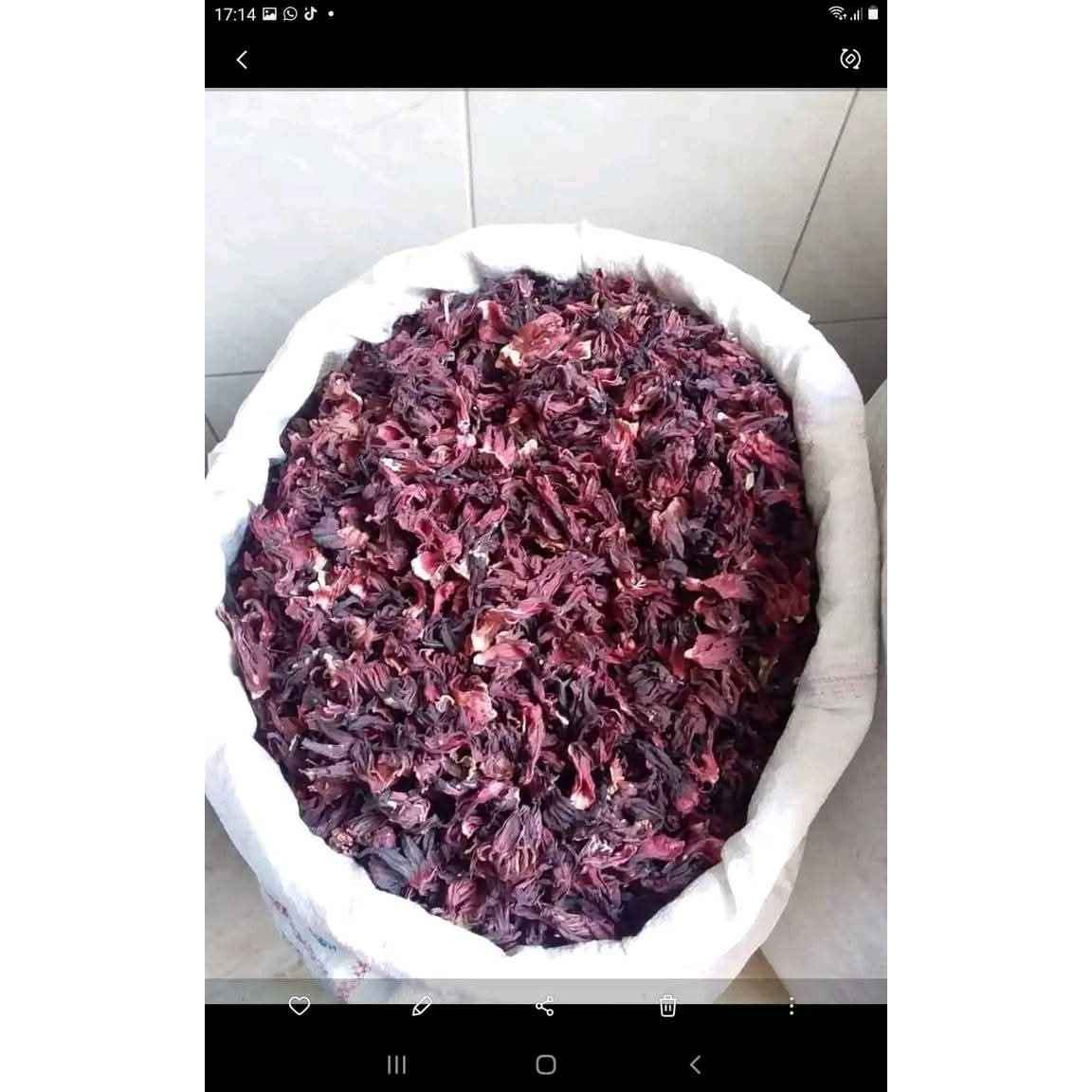 Fleurs d’hibiscus séchées bio pour infusion et sirop en vrac (1 kg)