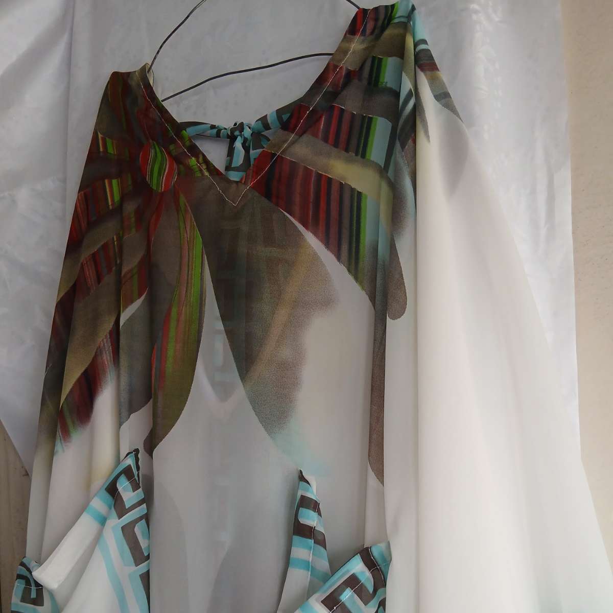 Tunique femme avec poches en chiffon crêpe, ample et chic, multi-tailles