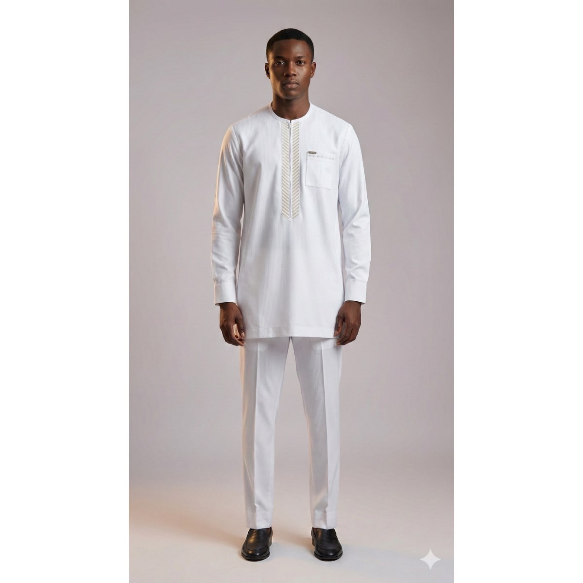 Ensemble traditionnel homme blanc Dakar Royal