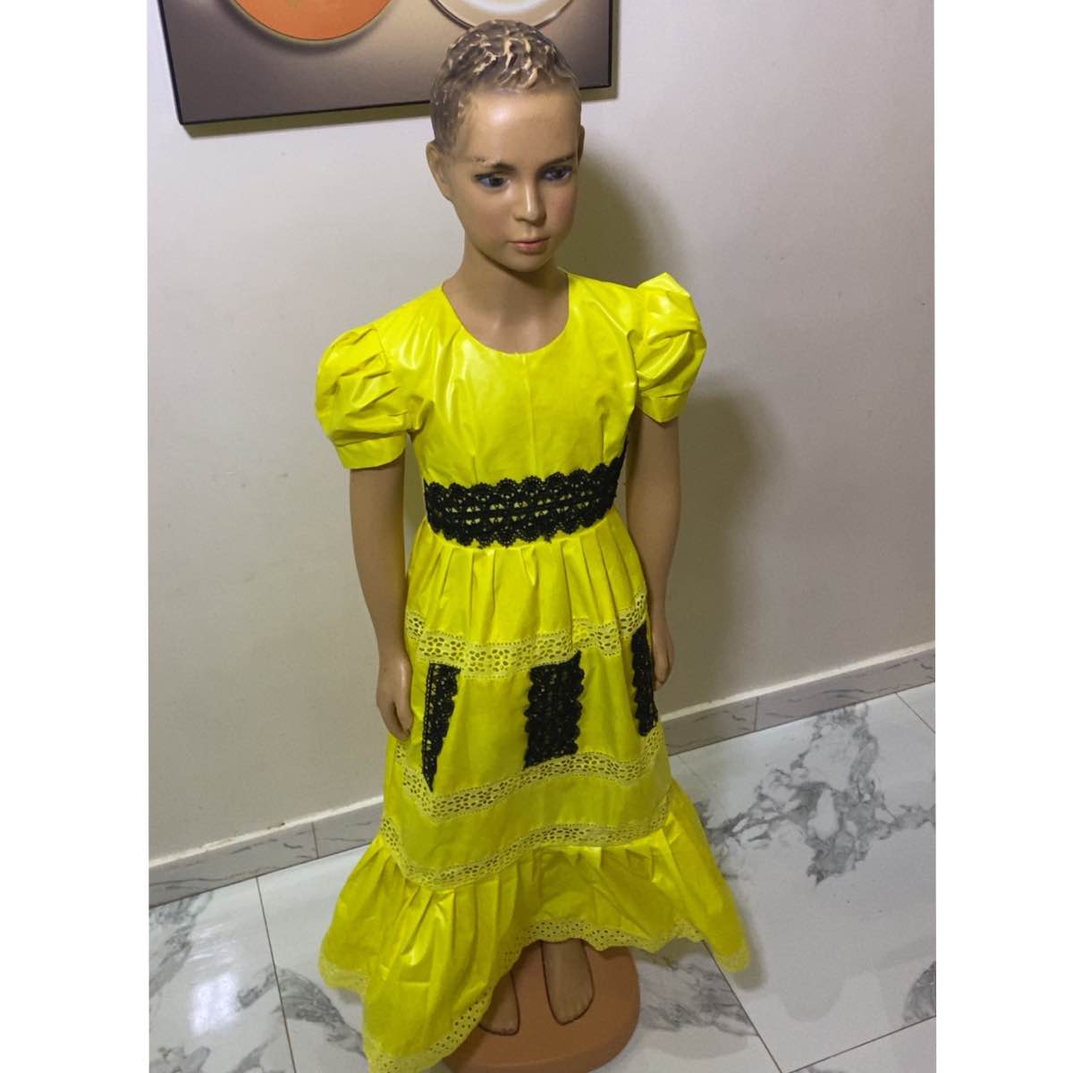 Robe enfant cérémonie longue élégante coton, fille 1 à 18 ans, couleurs variées