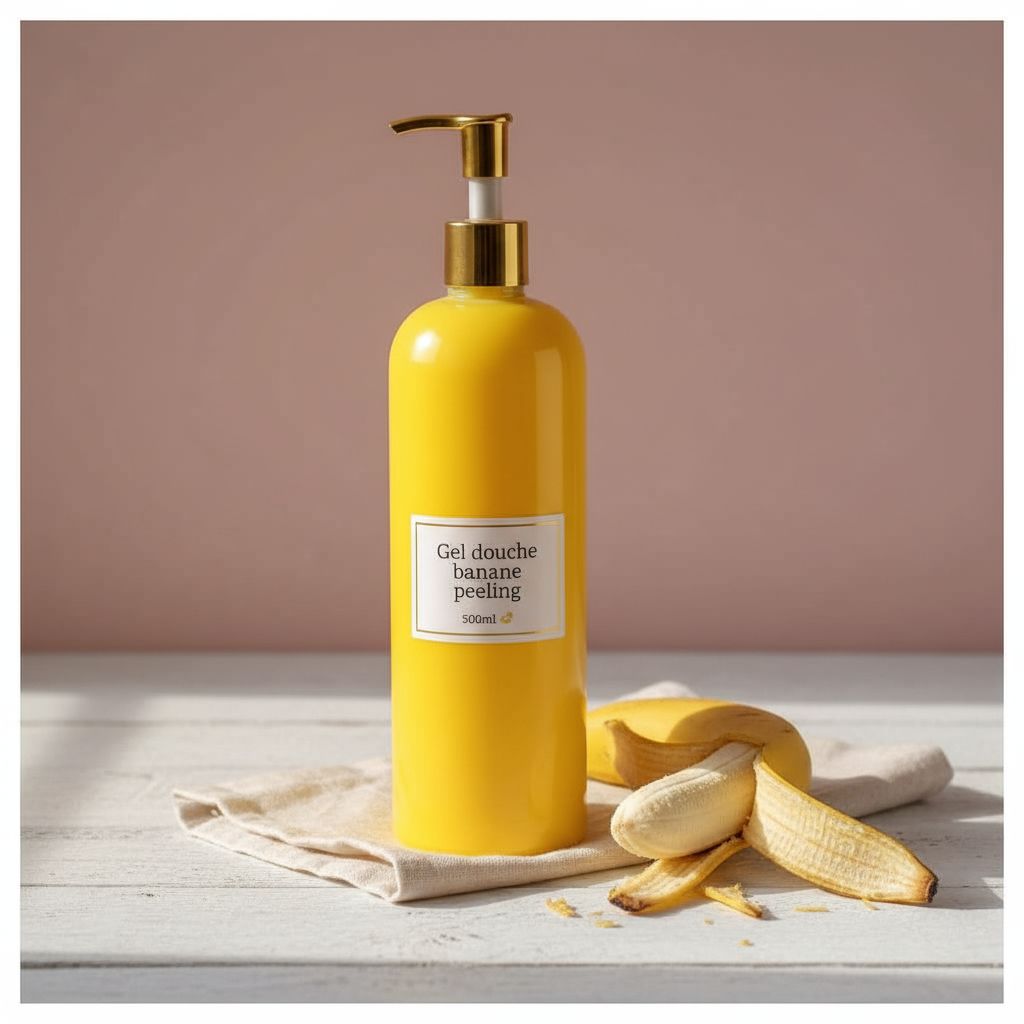 Gel douche banane exfoliant doux 500ml – Soin hydratant parfum fruité