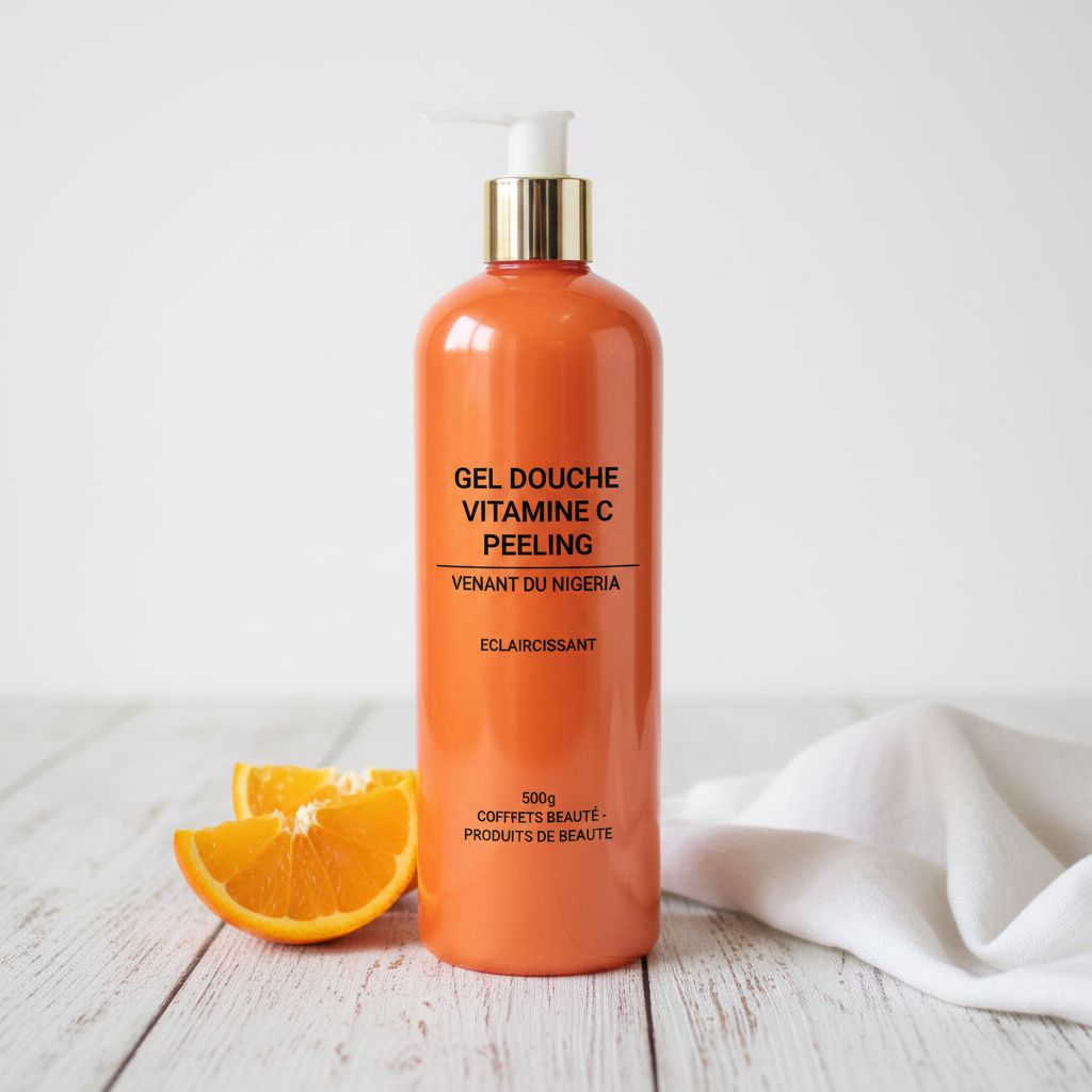 Gel douche vitamine C peeling éclaircissant Nigeria – Soin corps hydratant