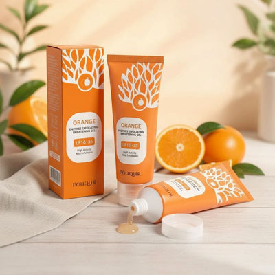 Gel exfoliant visage vitamine C à l’orange – Éclat et douceur peau sensible