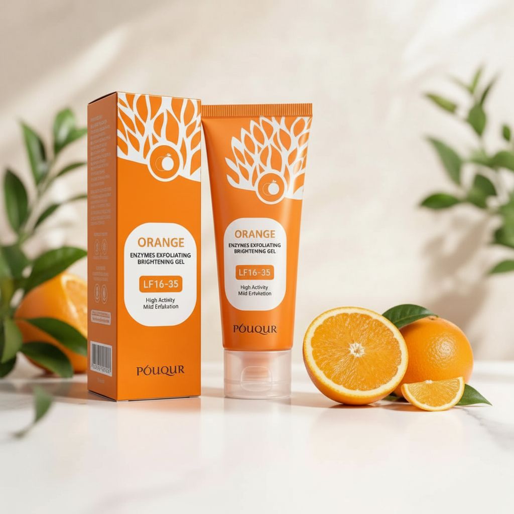 Gel exfoliant visage vitamine C à l’orange – Éclat et douceur peau sensible