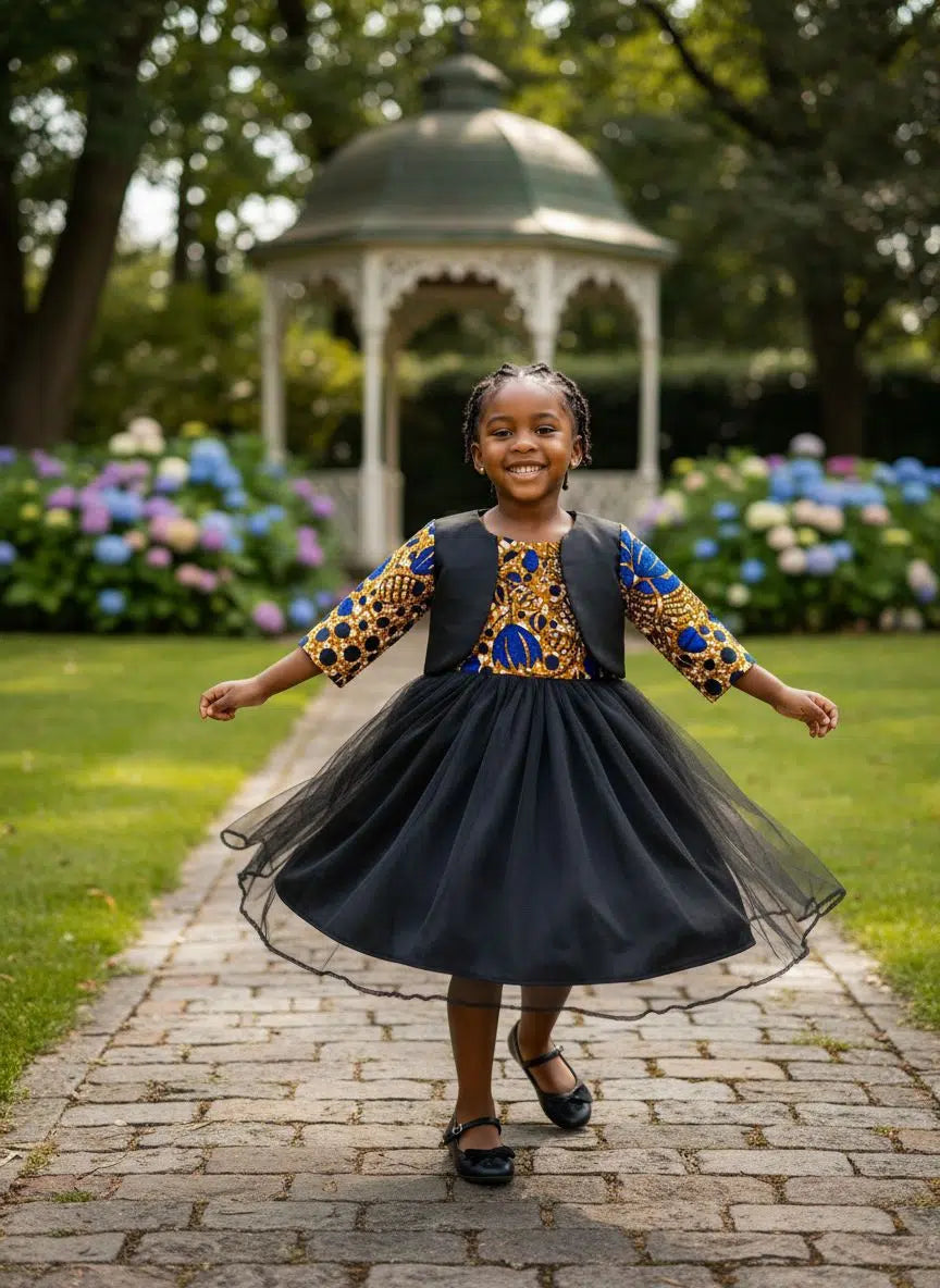 robe enfant noire élégante pour un look chic et irrésistible