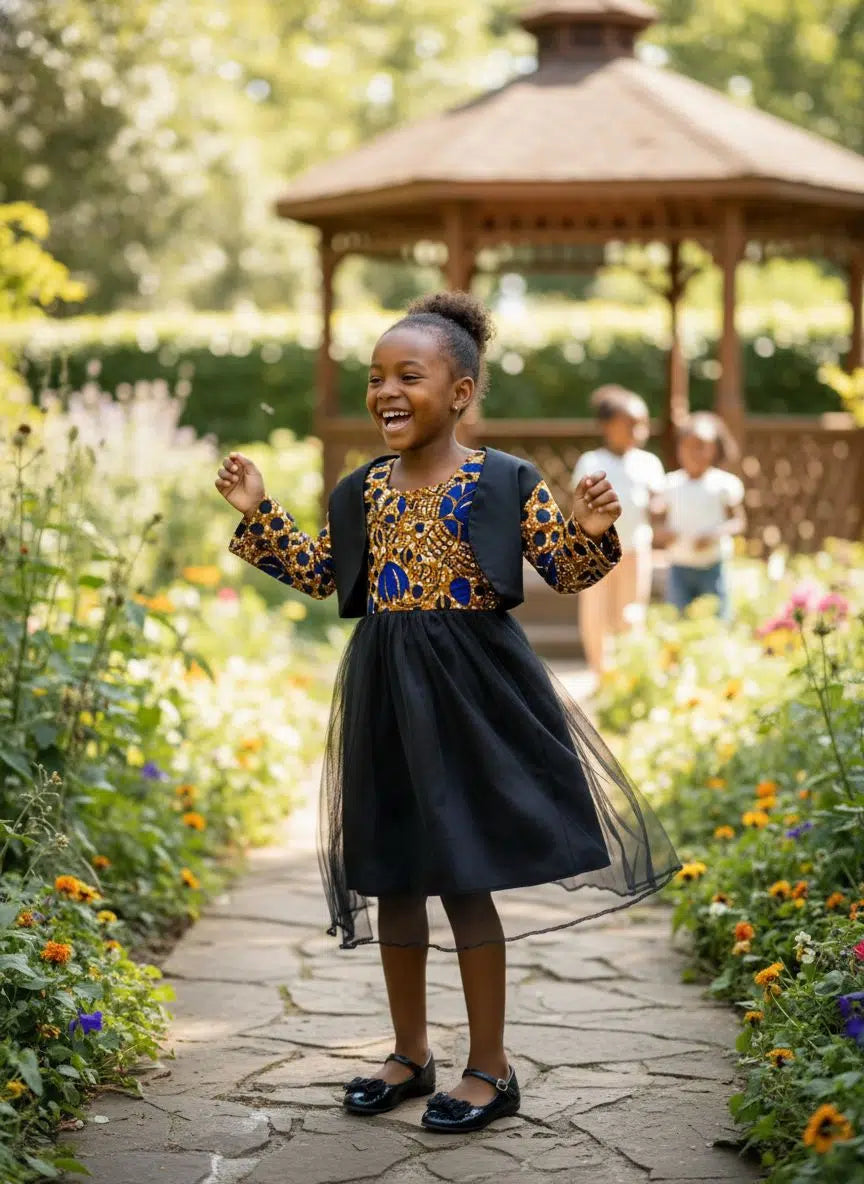 robe enfant noire élégante pour un look chic et irrésistible