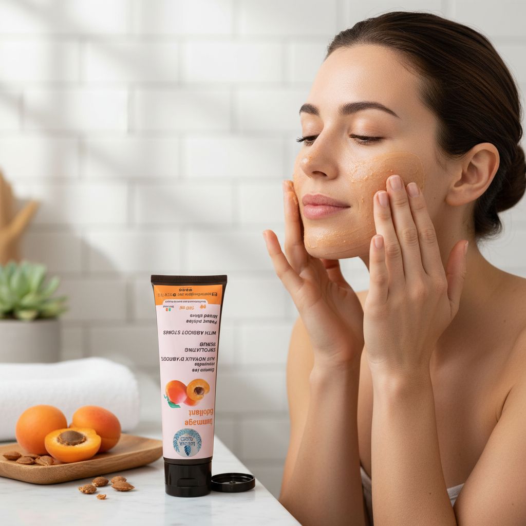Gommage Visage Abricot Vegan - Éclat et Douceur Naturelle 100 ml - Enrichi en Extraits Naturels