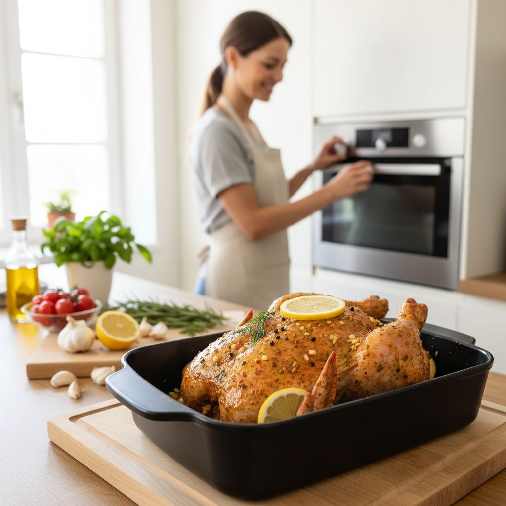 poulet mariné artisanal prêt à cuire pour un festin savoureux