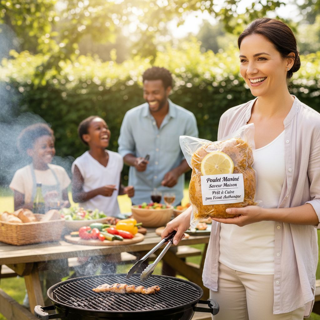 poulet mariné artisanal prêt à cuire pour un festin savoureux