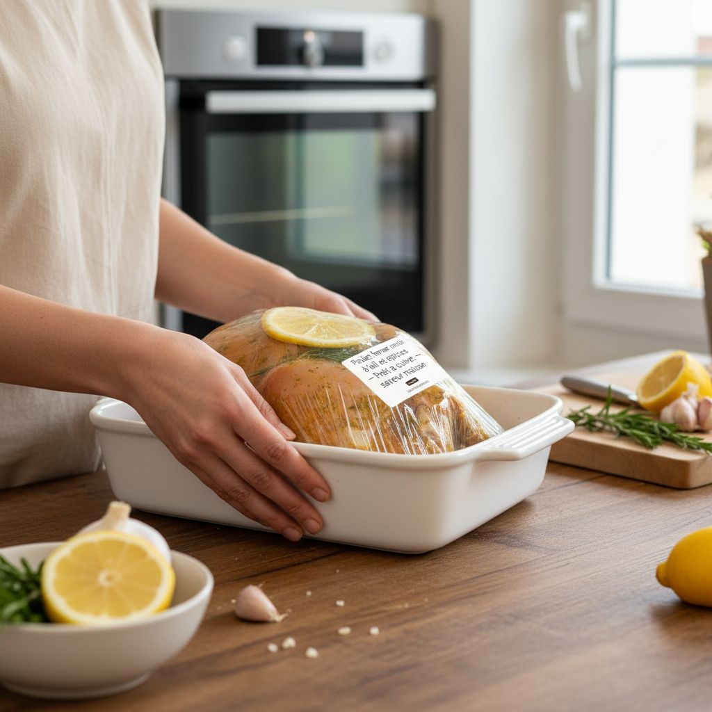 poulet mariné artisanal prêt à cuire pour un festin savoureux