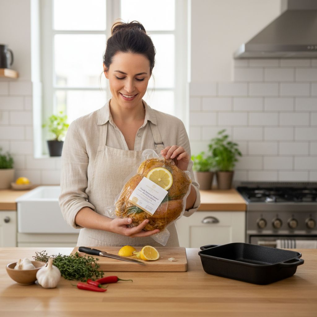 poulet mariné artisanal prêt à cuire pour un festin savoureux