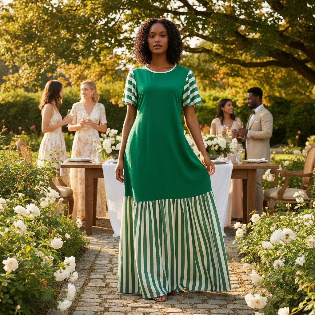 Robe lin longue en vert émeraude