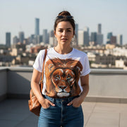 Tshirt lion exclusif fait main pour un style sauvage et unique