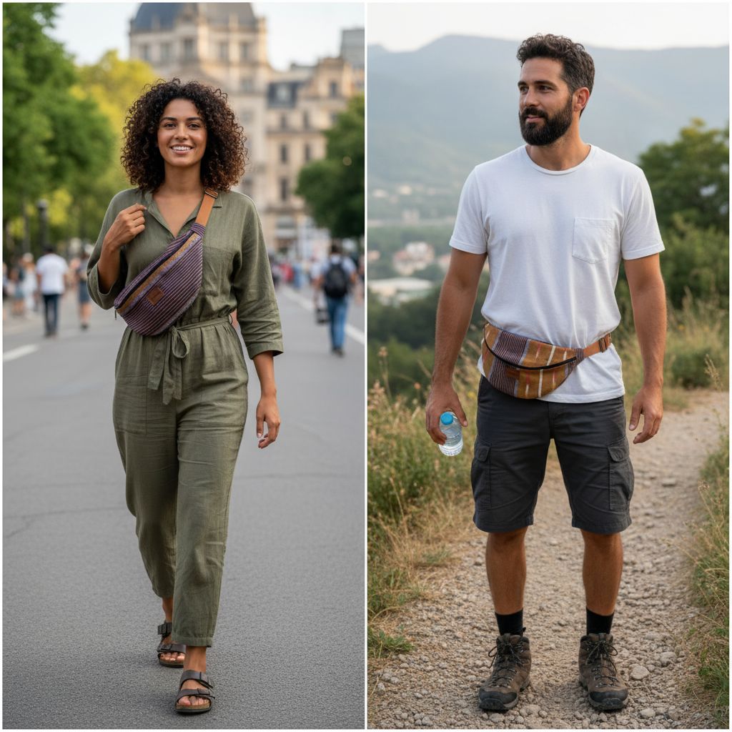 Sac banane duo en tissu tendance pour un style unique