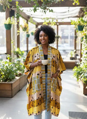 Cardigan en wax 100 pour cent coton avec poches irrésistible