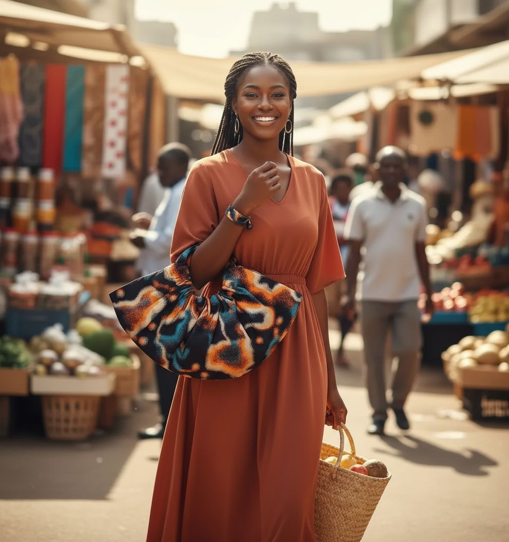 Sac wax femme artisanal coloré avec bracelet – Ensemble ethnique chic fait main