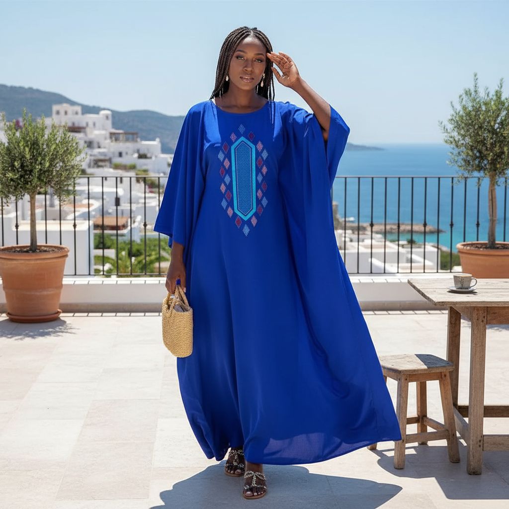 robe longue bleu roi chic et élégante pour un style unique