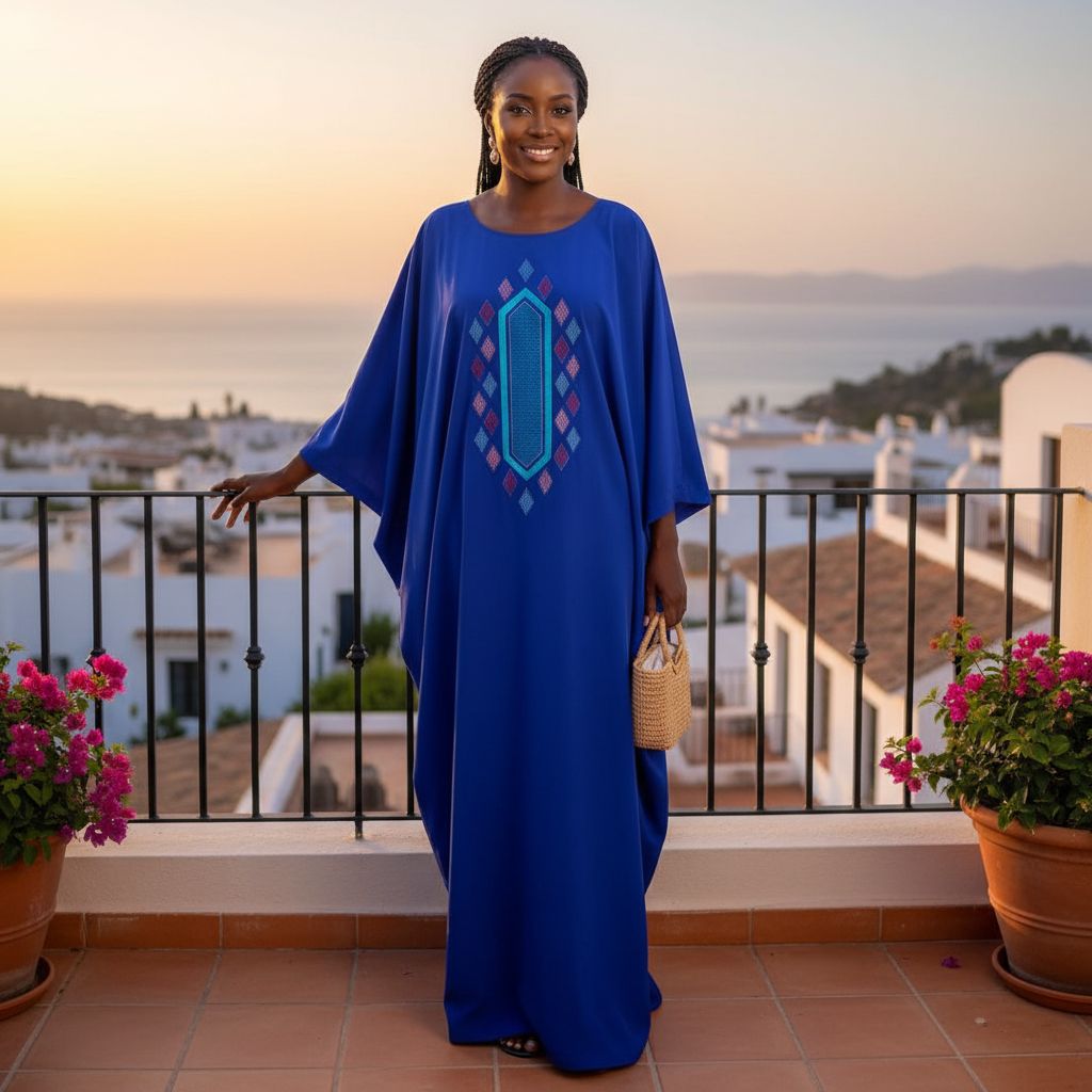 robe longue bleu roi chic et élégante pour un style unique