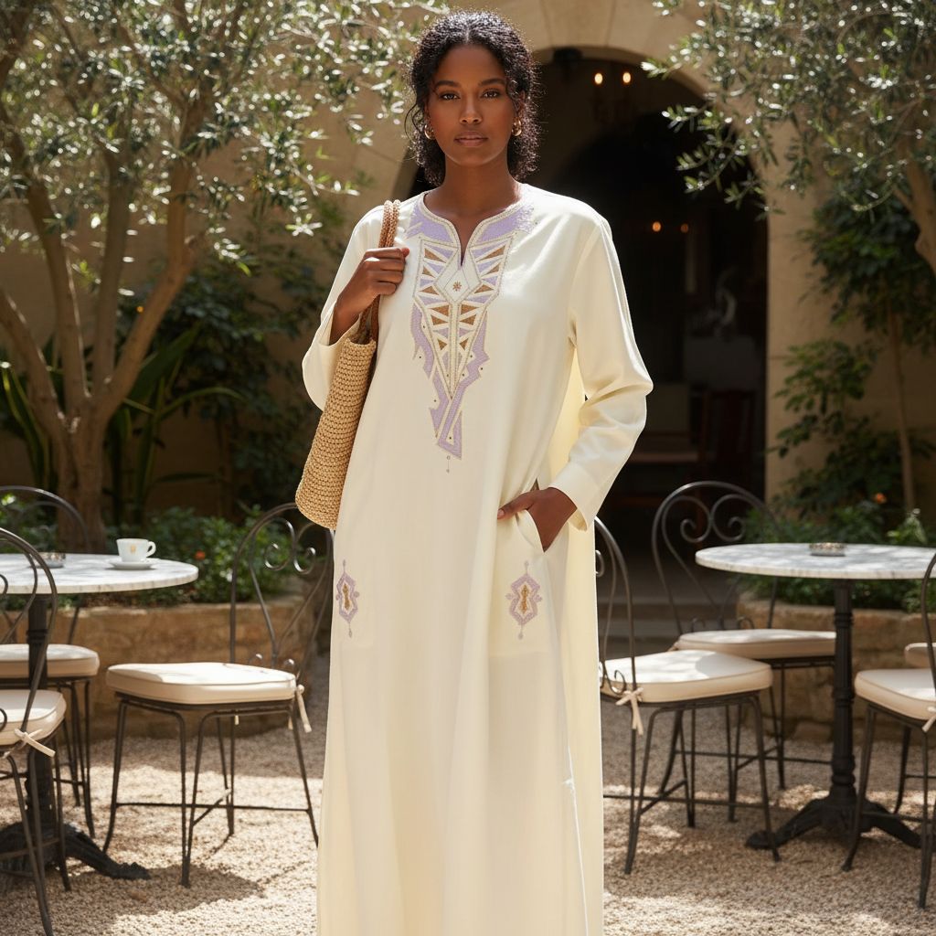 robe longue coton élégante blanche crème avec poches pratiques