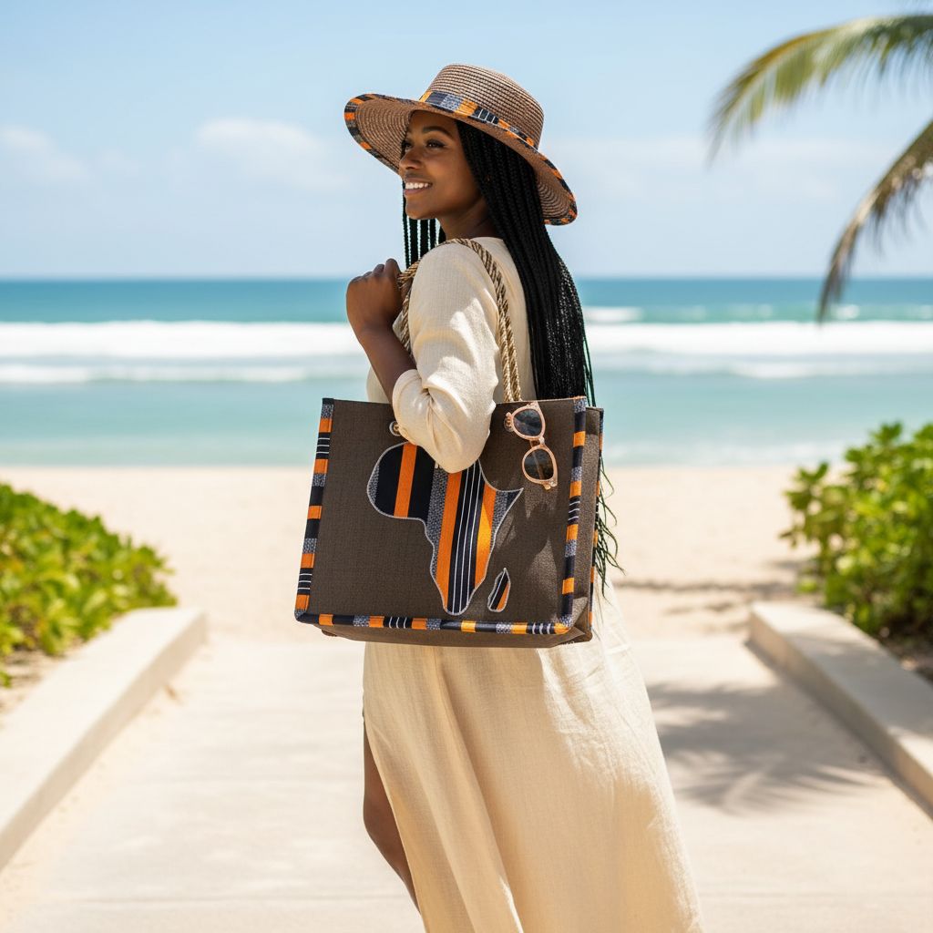 Sac et chapeau assortis bohème chic marron – Set plage femme paille et jute