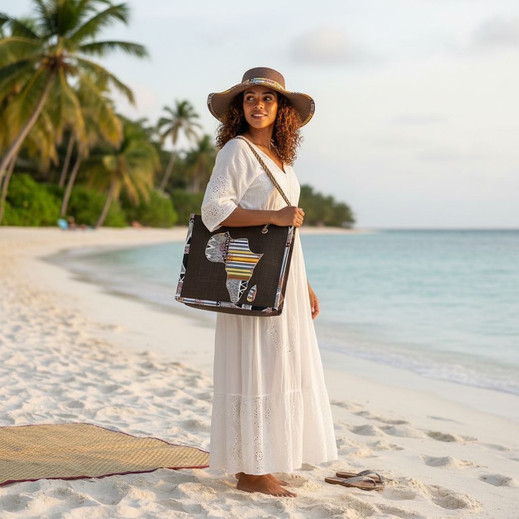 Sac et chapeau assortis bohème chic Afrique – Set plage femme paille et jute