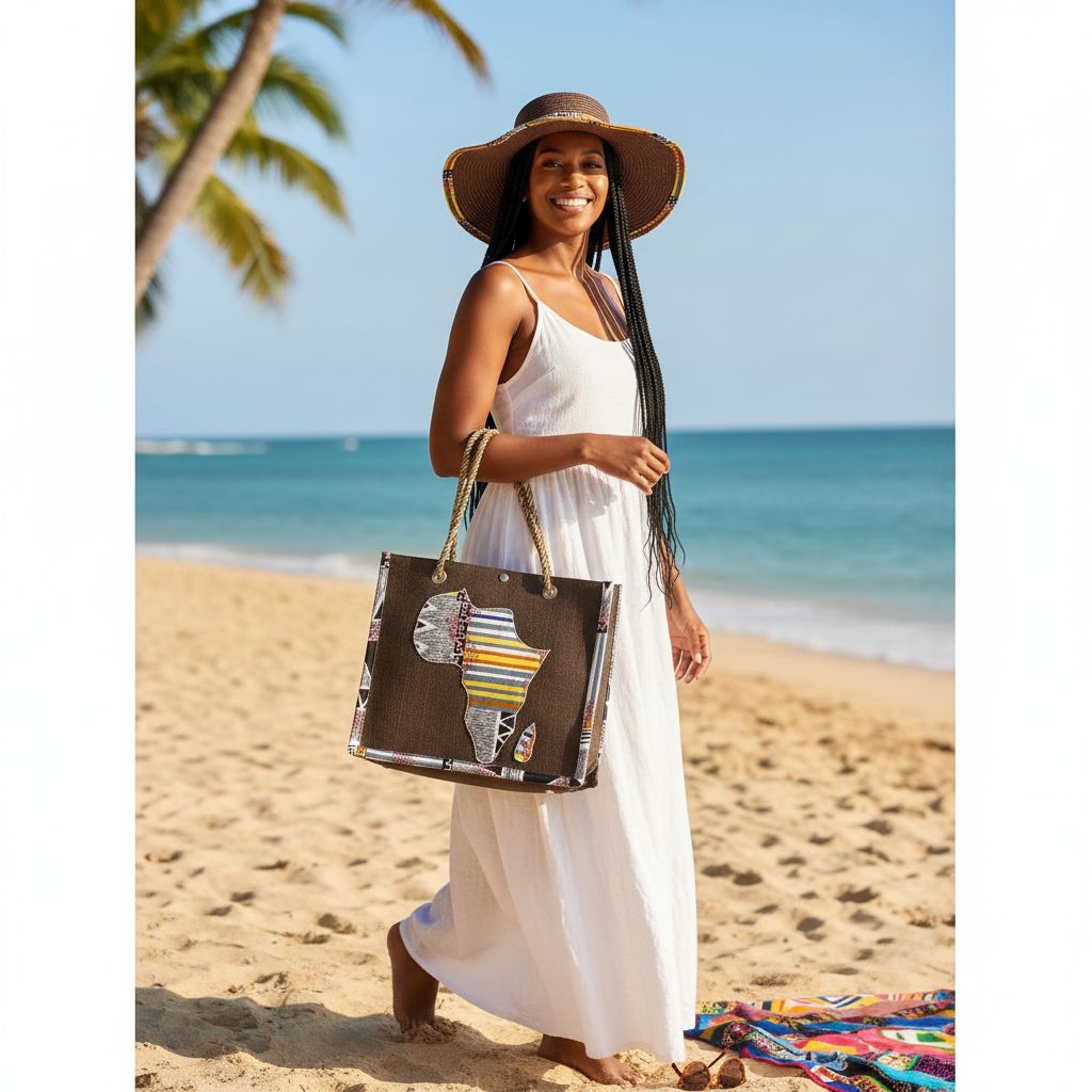 Sac et chapeau assortis bohème chic Afrique – Set plage femme paille et jute