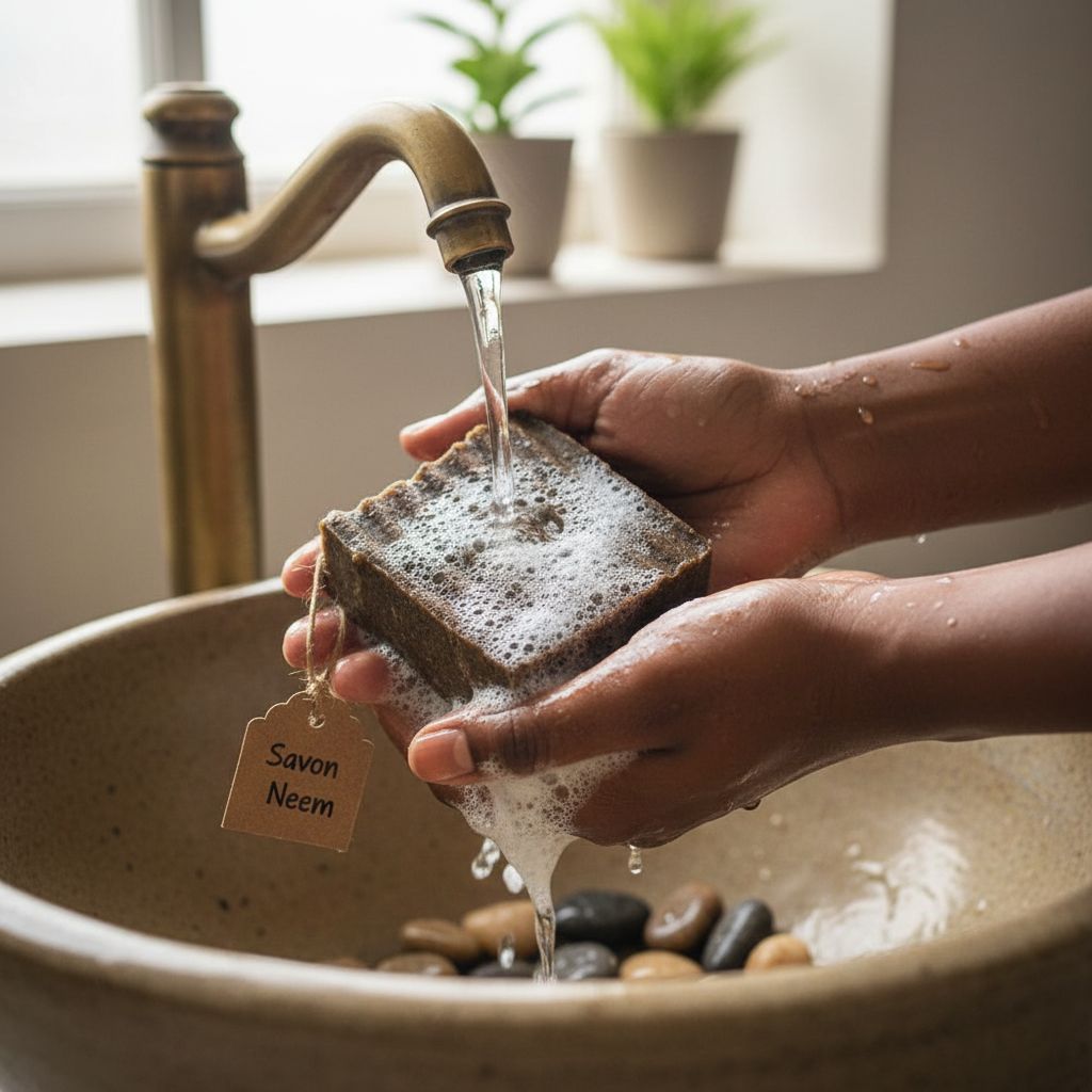 Savon exfoliant antiseptique naturel Neem (Peau Sensible)