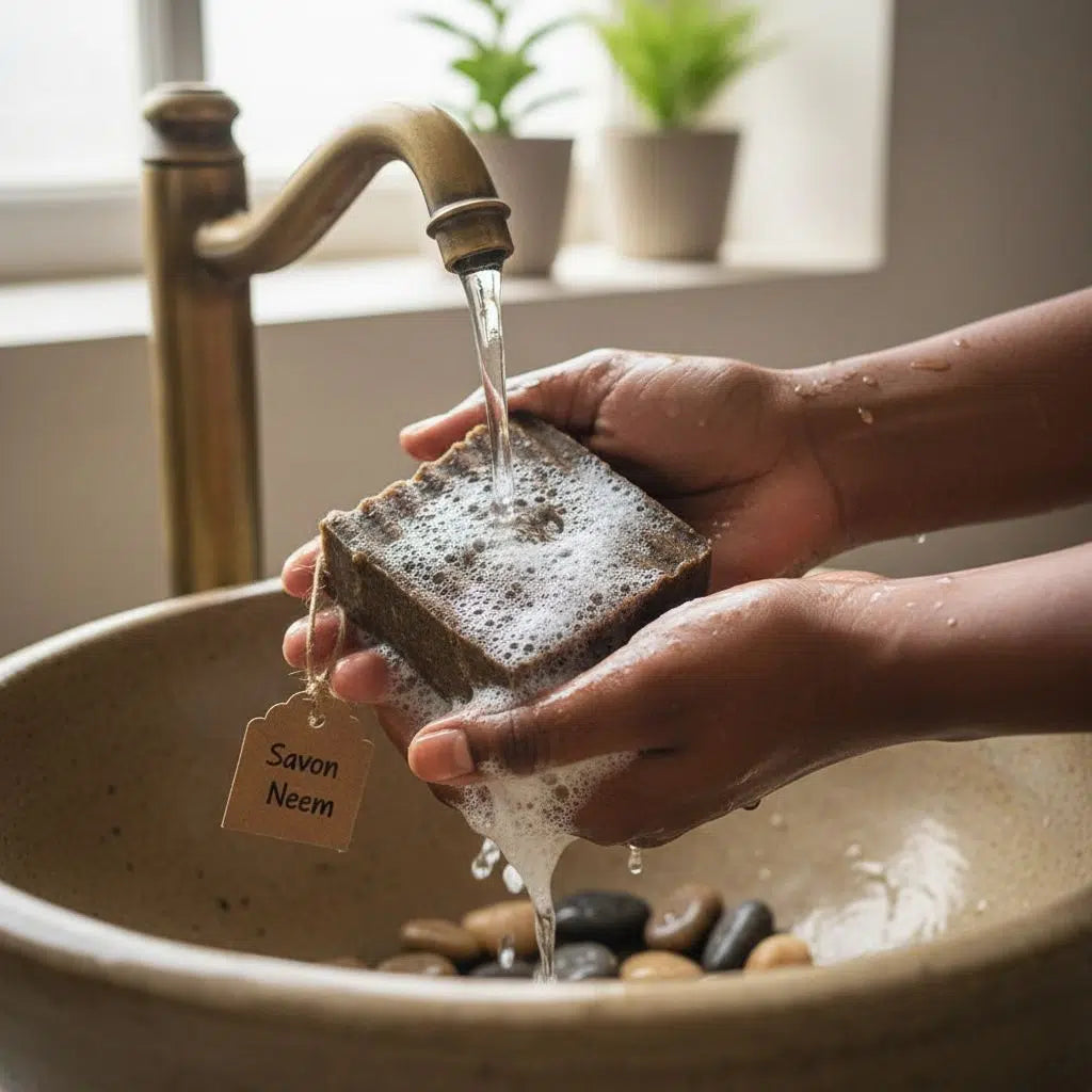Savon exfoliant antiseptique naturel Neem (Peau Sensible)