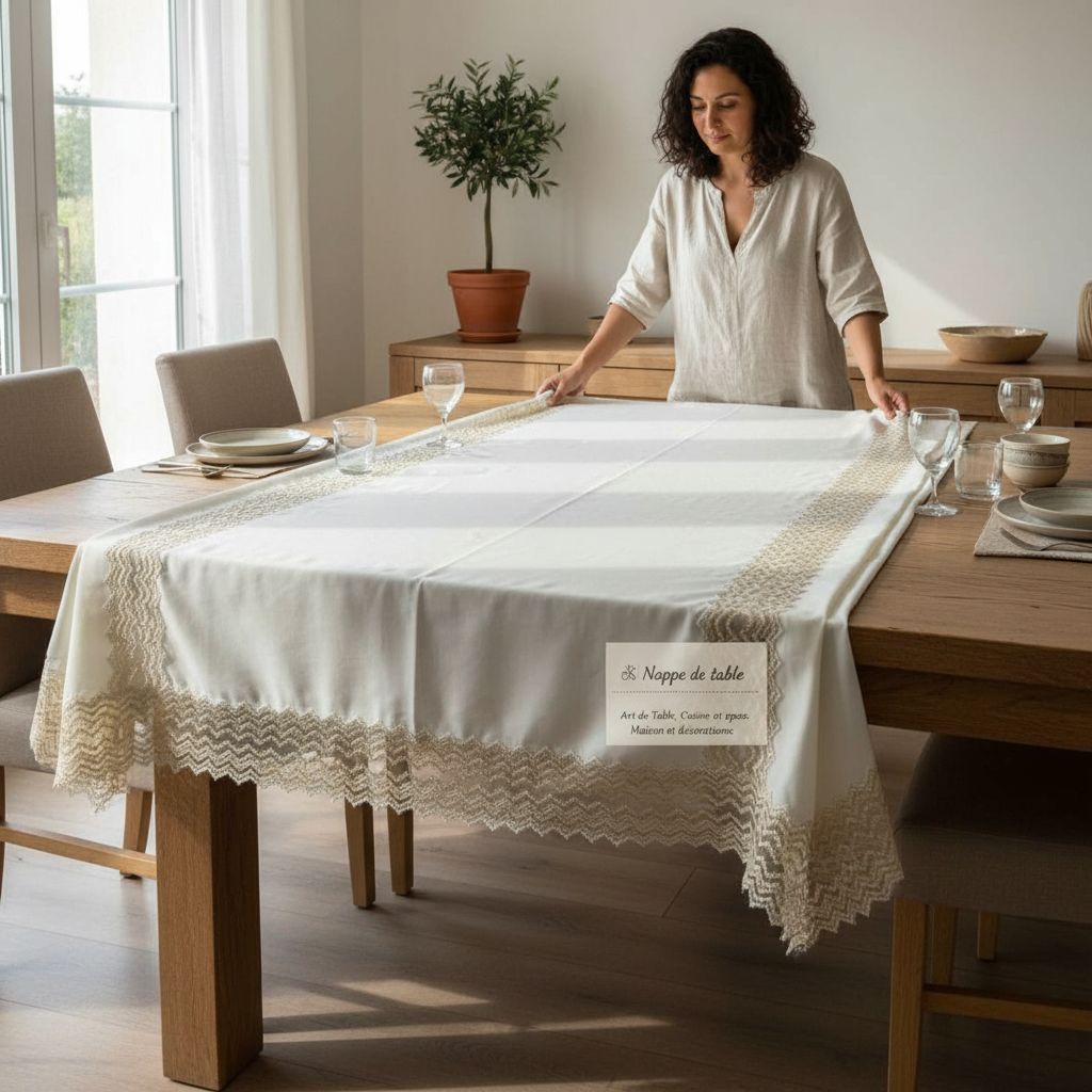 Nappe de table 300 x 180 cm qualité premium pour vos repas