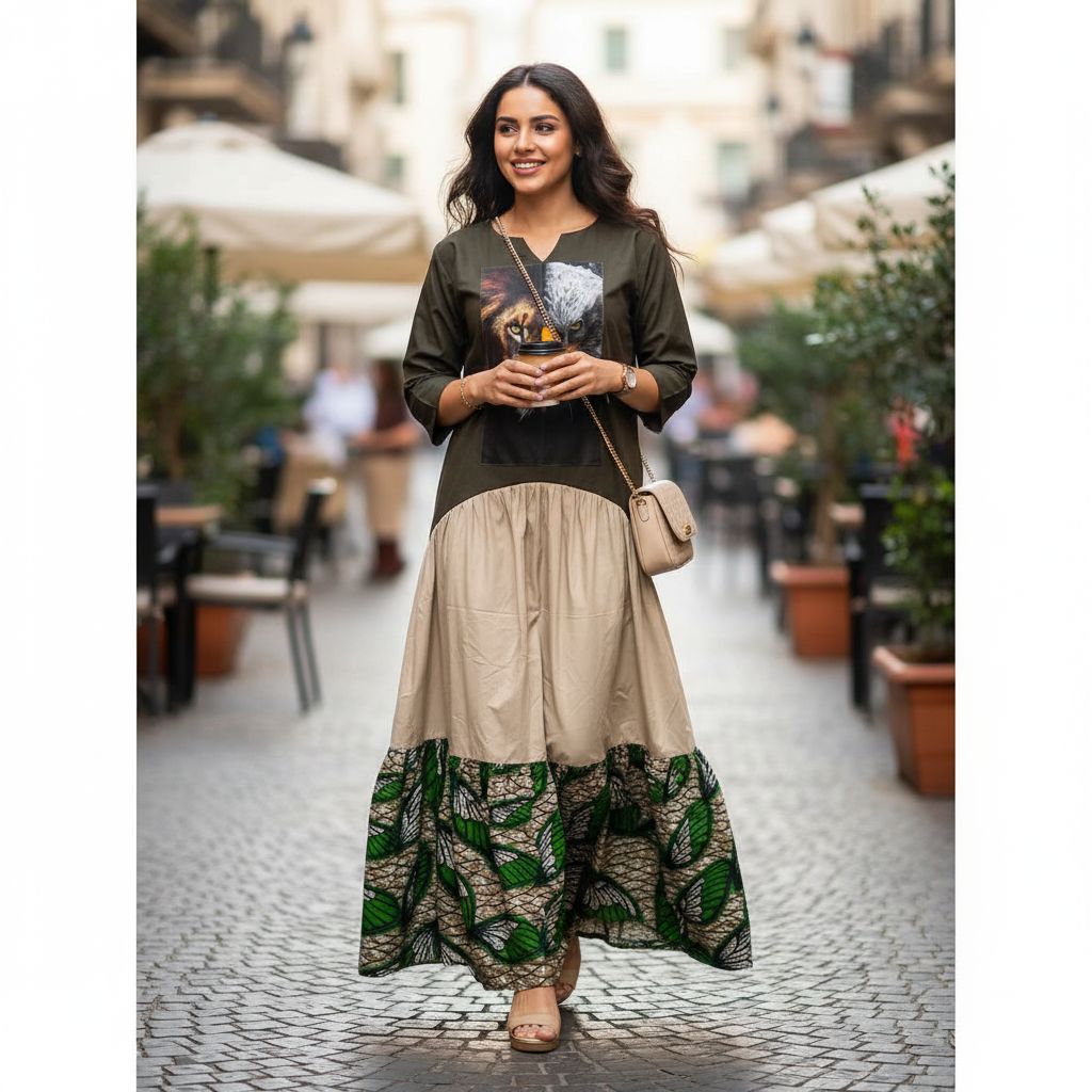 Robe personnalisée exclusive en vert taille XL M L XXL