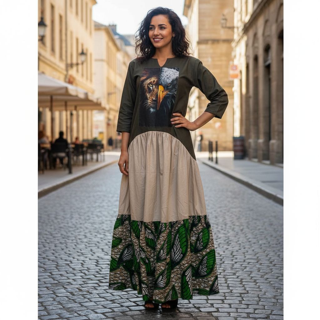 Robe personnalisée exclusive en vert taille XL M L XXL