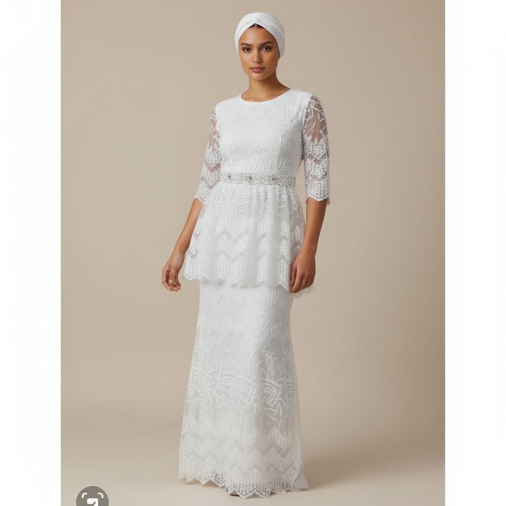 Ensemble femme marinière jupe en dentelle blanc chic et unique