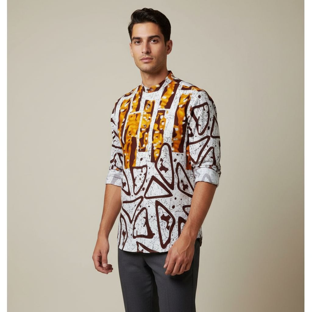 chemise africaine en tissu Woodin Bogolan pour un style unique