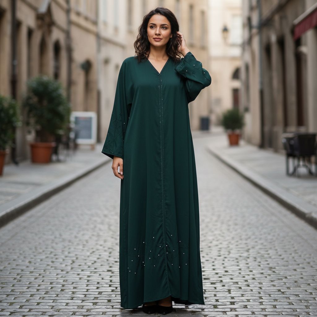 Abaya femme perlee exclusive pour un style unique et élégant