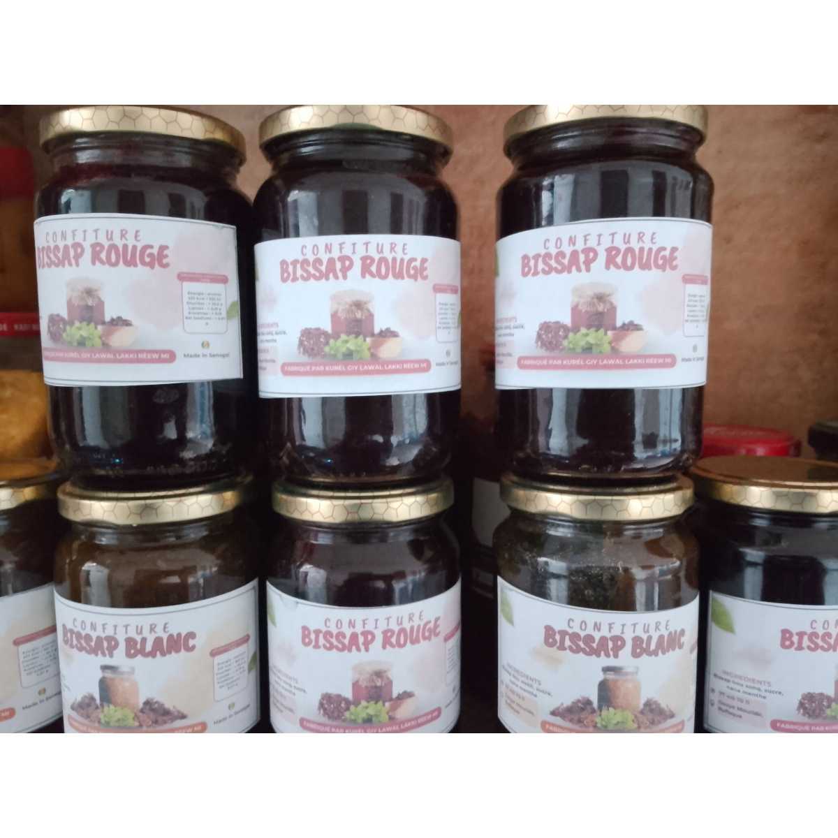 Confiture de bissap rouge artisanale 500g – Hibiscus naturel sans additifs