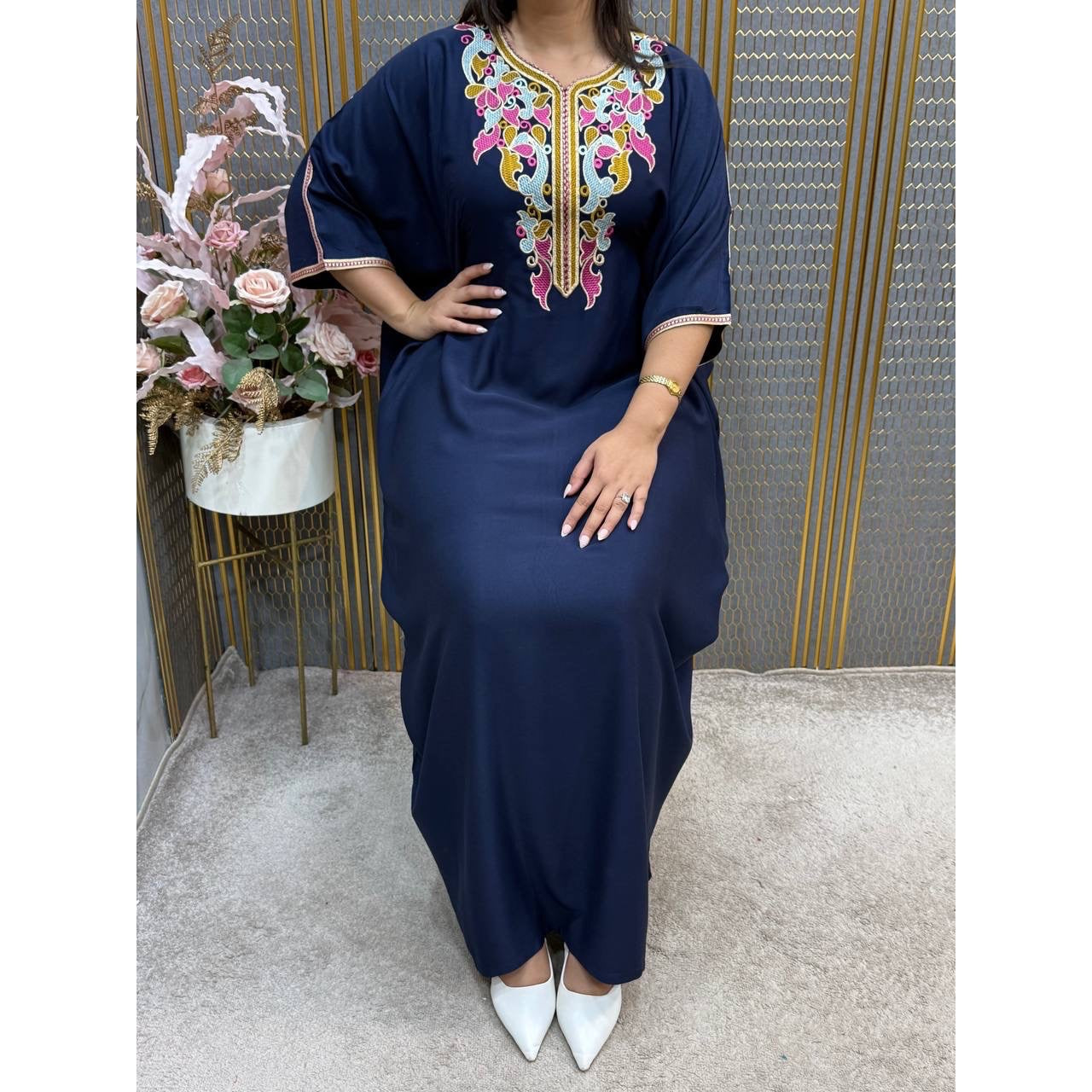 Tunique brodée femme bohème chic taille standard