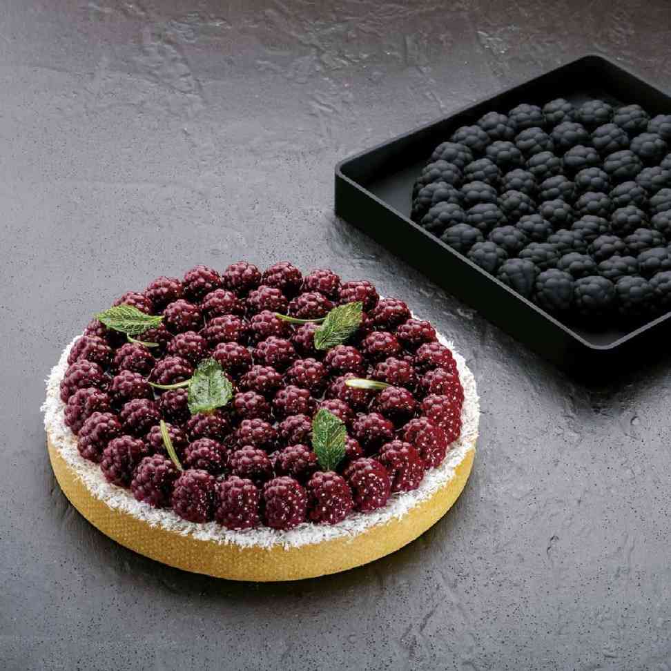 Moule à dessert en silicone framboise noir