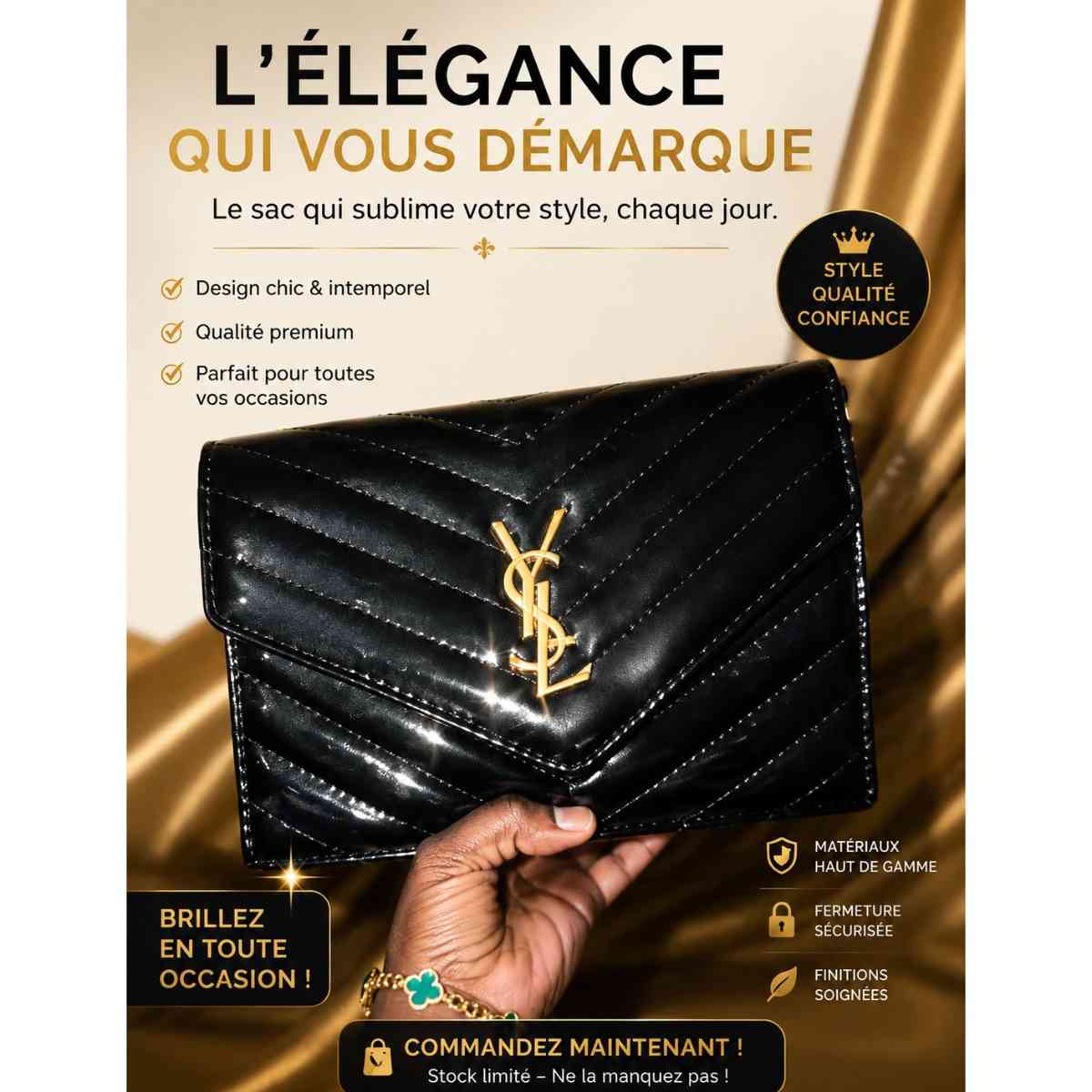 Sac à main femme élégant en cuir synthétique rouge, chic et spacieux
