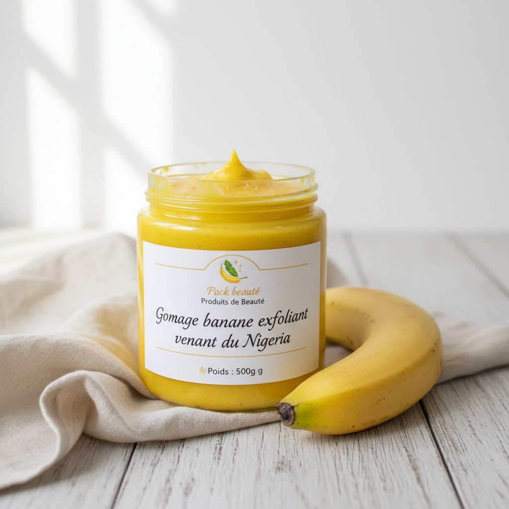 Gommage banane exfoliant 500g – Exfoliant naturel visage et corps Nigeria