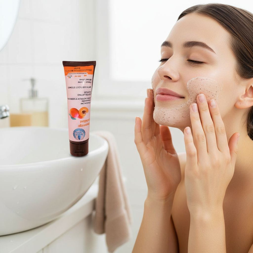 Gommage Visage Abricot Vegan - Éclat et Douceur Naturelle 100 ml - Enrichi en Extraits Naturels