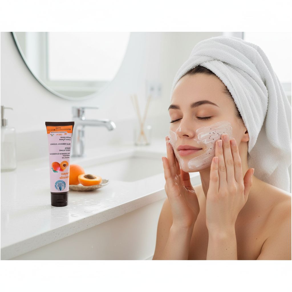 Gommage Visage Abricot Vegan - Éclat et Douceur Naturelle 100 ml - Enrichi en Extraits Naturels